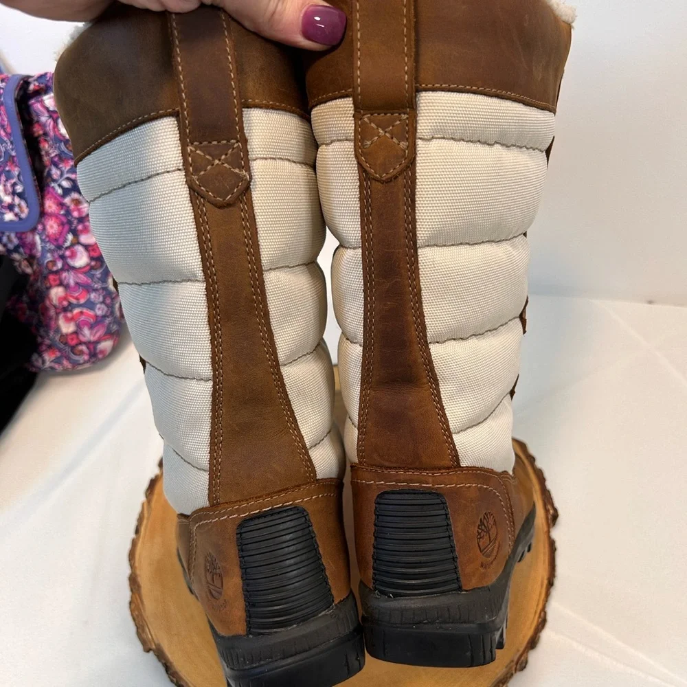 Timberland Women's Mount Hayes Tall‎ Waterproof Brown Snow Boots Size 7